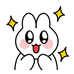 [LINEスタンプ] 雪が輝くウサギ