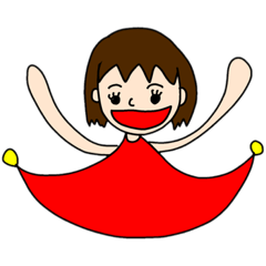 [LINEスタンプ] 個性派服装自由な女の子