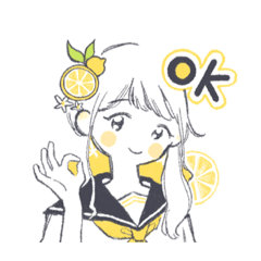 [LINEスタンプ] 柑橘系女子