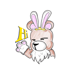 [LINEスタンプ] ラビット熊