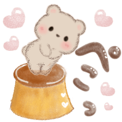 飛び出す♡ミルクチーくまちゃん | LINEスタンプ | ちゃとらん