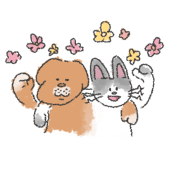 [LINEスタンプ] いぬとねこすたんぷ