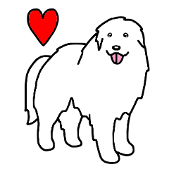 [LINEスタンプ] 犬種別大型犬グレートピレニーズ(英語Ver)