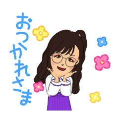 [LINEスタンプ] 紫巫女