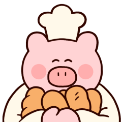 [LINEスタンプ] 給食ぶたさん【修正版】