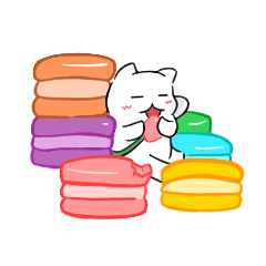 [LINEスタンプ] まんじゅう猫のモッパン日記