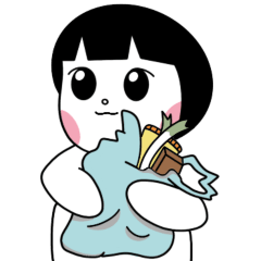 [LINEスタンプ] ピンク頬ヨムヨム