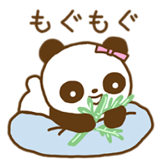 [LINEスタンプ] かわいいパンダの少女. panpan