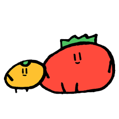 [LINEスタンプ] トマトとミカン