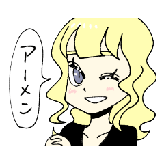 [LINEスタンプ] 教会に居るギャル