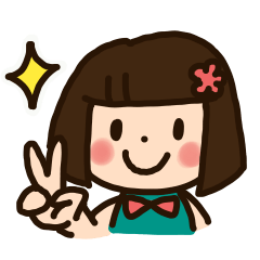 [LINEスタンプ] 日常で使う★おかっぱちゃん