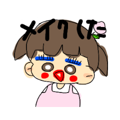 [LINEスタンプ] 頭にお花が咲いてる女の子