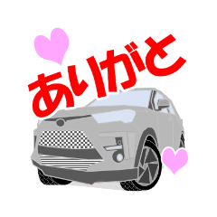 [LINEスタンプ] シルバー/グレーSUV自動車日常用スタンプ