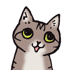 [LINEスタンプ] 反応する猫