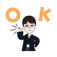 [LINEスタンプ] 黒衣が仕事着