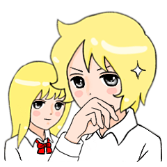 [LINEスタンプ] 金髪彼氏と彼女の日常