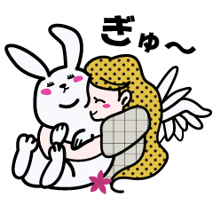 [LINEスタンプ] 花天使と花ウサギ