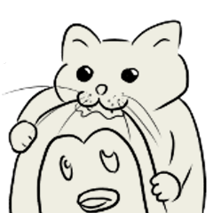 [LINEスタンプ] サトーの猫、あとペンギン Vol.1