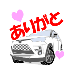 [LINEスタンプ] 白黒ツートンSUV自動車日常用スタンプ