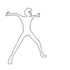 [LINEスタンプ] 白い人間のポーズ