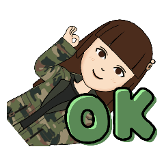 [LINEスタンプ] 迷彩女子スタンプ