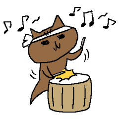 [LINEスタンプ] 今日も元気な茶色の猫。