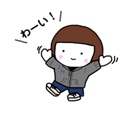 [LINEスタンプ] おかっぱの女の子①