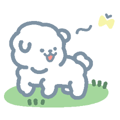 [LINEスタンプ] モフモフの犬