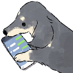 [LINEスタンプ] ラクガキ調のダックスフンド