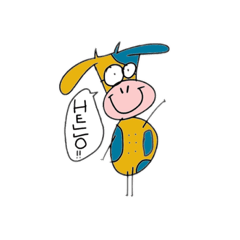 [LINEスタンプ] 個性的うし1