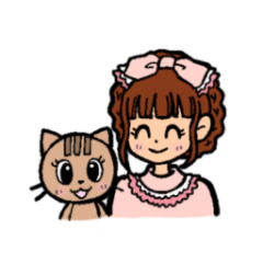 [LINEスタンプ] ♡ラブリーな女の子と動物たちのスタンプ♡