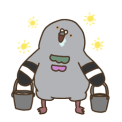 [LINEスタンプ] ネコとハト2