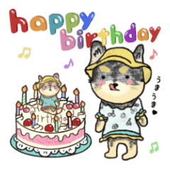 [LINEスタンプ] おしゃれ番長リンちゃんのBirthdayスタンプ