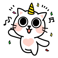 [LINEスタンプ] ユニコーン猫の一日