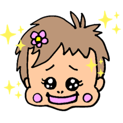 [LINEスタンプ] みーちゃん シンプル喜怒哀楽 顔スタンプ