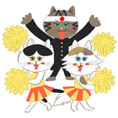 [LINEスタンプ] 敬語が話せる三兄弟の猫