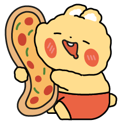 [LINEスタンプ] ペペはピザが好き。