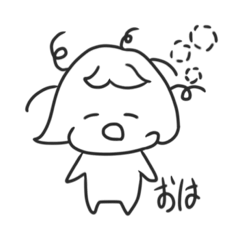 [LINEスタンプ] かわいいおんなのこてゃん