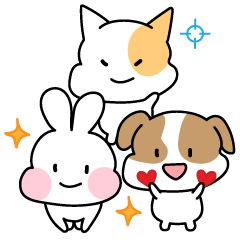 [LINEスタンプ] 三つの動物の絵文字