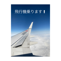 [LINEスタンプ] 飛行機で旅行の画像（メイン）