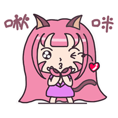 [LINEスタンプ] ニャーガール-毎日