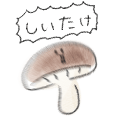 [LINEスタンプ] シンプル しいたけ 日常会話