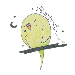 [LINEスタンプ] ハルクイン インコの留吉