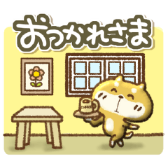 [LINEスタンプ] ぷっくり豆柴の日常会話