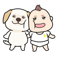 [LINEスタンプ] ラブラドール（モデル：犬のたこちゃん）