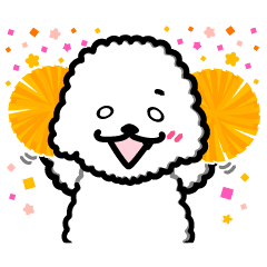 [LINEスタンプ] よく動く！元気な子犬のビションフリーゼ