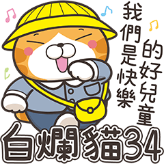 [LINEスタンプ] ランラン猫 34 (台湾版)の画像（メイン）