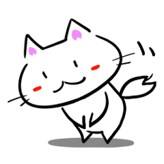 [LINEスタンプ] 【使いやすい】白猫の丸助