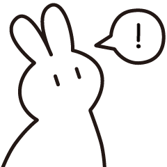 [LINEスタンプ] 汎用しろうさぎ