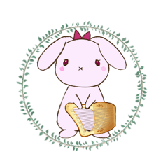 [LINEスタンプ] 竪琴弾きのうさぎ-angel